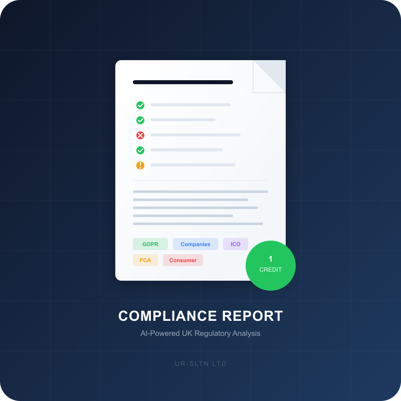 Single UK Company Compliance Report - AI-Powered PDF